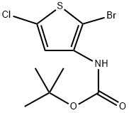 tert-Butyl (2-bromo-5-chlorothiophen-3-yl)carbamate Structure