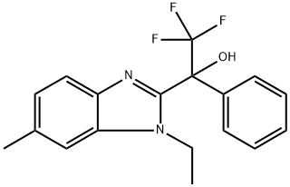 1H-Benzimidazole-2-methanol, 1-ethyl-6-methyl-α-phenyl-α-(trifluoromethyl)- Struktur