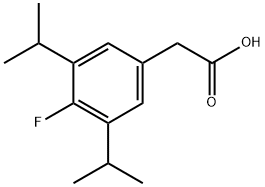 2-(4-氟-3,5-二异丙基苯基)乙酸 结构式