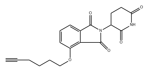 2-(2,6-dioxopiperidin-3-yl)-4-(hex-5-yn-1-yloxy)isoindoline-1,3-dione Structure