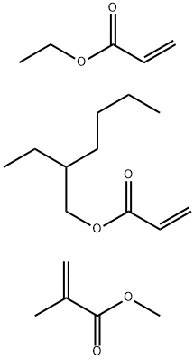 2-Propenoic acid, 2-methyl-, methyl ester, polymer with 2-ethylhexyl 2-propenoate and ethyl 2-propenoate 化学構造式