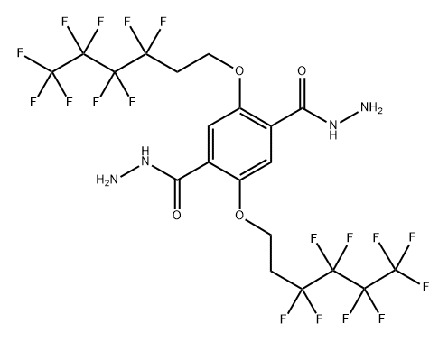 1,4-Benzenedicarboxylic acid, 2,5-bis[(3,3,4,4,5,5,6,6,6-nonafluorohexyl)oxy]-, 1,4-dihydrazide Struktur