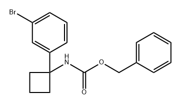 Benzyl N-[1-(3-bromophenyl)cyclobutyl]carbamate Structure