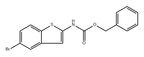 Benzyl N-(5-bromo-1-benzothiophen-2-yl)carbamate 化学構造式