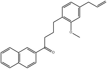 4-(4-allyl-2-methoxyphenyl)-1-(naphthalen-2-yl)butan-1-one Struktur