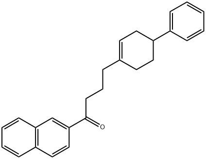 1-(naphthalen-2-yl)-4-(1,2,3,6-tetrahydro-[1,1'-biphenyl]-4-yl)butan-1-one Struktur