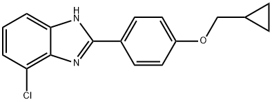 7-Chloro-2-[4-(cyclopropylmethoxy)phenyl]-1H-benzimidazole Struktur