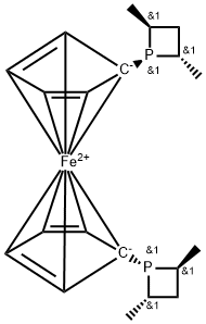 Ferrocene, 1,1'-bis[(2S,4S)-2,4-dimethyl-1-phosphetanyl]- (9CI) Structure