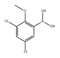 3,5-dichloro-2-methoxyphenylboronic acid 结构式