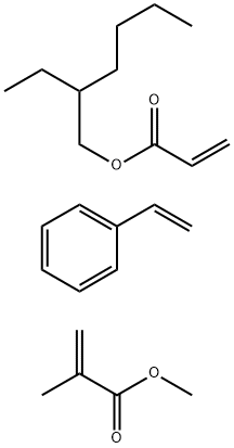 2-甲基-2-丙烯酸甲酯、苯乙烯、2-丙烯酸-2-乙基己酯的共聚物 结构式