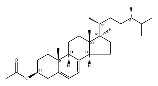 22,23-dihydroergosteryl acetate, non-irradiated,2579-14-8,结构式