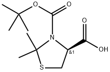 (S)-3-Boc-2,2-dimethylthiazolidine-4-carboxylic acid Structure