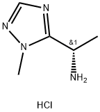 (S)-1-(1-Methyl-1H-1,2,4-triazol-5-yl)ethanamine hydrochloride,2580114-55-0,结构式