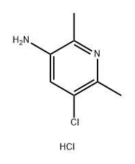 3-Pyridinamine, 5-chloro-2,6-dimethyl-, hydrochloride (1:1) 化学構造式