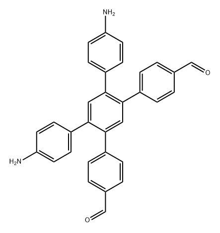 4',6'-双(4-氨基苯基)-[1,1':3',1''-三联苯]-4,4''-二甲醛,2583822-09-5,结构式