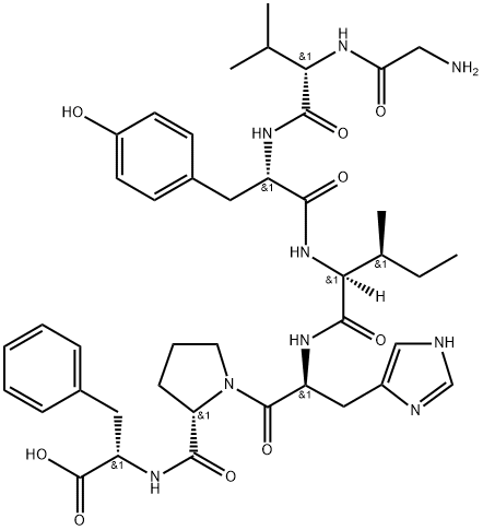 2-8-Angiotensin II, 2-glycine-5-L-isoleucine- Structure