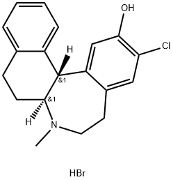 5H-Benzo[d]naphth[2,1-b]azepin-12-ol, 11-chloro-6,6a,7,8,9,13b-hexahydro-7-methyl-, hydrobromide (1:1), (6aS,13bR)- Struktur