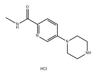 N-Methyl-5-(piperazin-1-yl)picolinamide hydrochloride Struktur