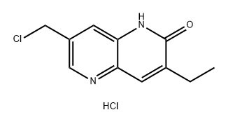 1,5-Naphthyridin-2(1H)-one, 7-(chloromethyl)-3-ethyl-, hydrochloride (1:1) Structure