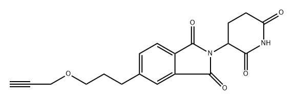 2-(2,6-dioxopiperidin-3-yl)-5-(3-(prop-2-yn-1-yloxy)propyl)isoindoline-1,3-dione Structure
