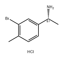 Benzenemethanamine, 3-bromo-α,4-dimethyl-, hydrochloride (1:1), (αR)- Struktur