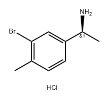 Benzenemethanamine, 3-bromo-α,4-dimethyl-, hydrochloride (1:1), (αS)- Struktur