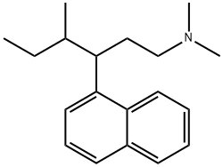 N,N-ジメチル-γ-(1-メチルプロピル)-1-ナフタレン-1-プロパンアミン 化学構造式