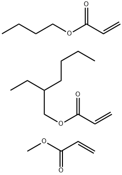 2-Propenoic acid, butyl ester, polymer with 2-ethylhexyl 2-propenoate and methyl 2-propenoate,25916-29-4,结构式
