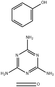 ホルムアルデヒド·フェノル·１，３，５トリアジン２，４，６トリアミン重 化学構造式