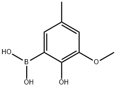 (2-Hydroxy-3-methoxy-5-methylphenyl)boronic acid Structure