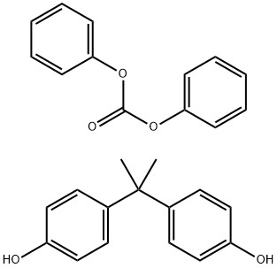 Carbonic acid, diphenyl ester, polymer with 4,4-(1-methylethylidene)bisphenol Struktur