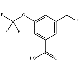 3-(二氟甲基)-5-(三氟甲氧基)苯甲酸,2593401-23-9,结构式