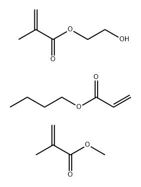 2-Propenoic acid, 2-methyl-, 2-hydroxyethyl ester, polymer with butyl 2-propenoate and methyl 2-methyl-2-propenoate Struktur