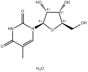 5-METHYLURIDINE HEMIHYDRATE 化学構造式