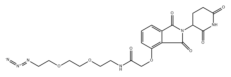 沙利度胺-O-酰胺-二聚乙二醇-叠氮,2597167-26-3,结构式