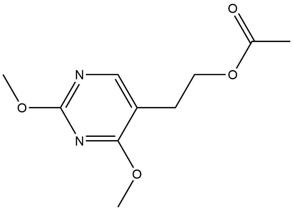 5-Pyrimidineethanol, 2,4-dimethoxy-, 5-acetate 化学構造式