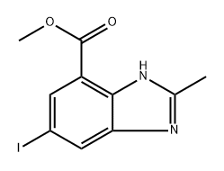 methyl 6-iodo-2-methyl-1H-benzo[d]imidazole-4-carboxylate Structure