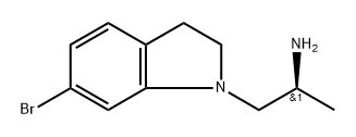 1H-Indole-1-ethanamine, 6-bromo-2,3-dihydro-α-methyl-, (αS)-, 259857-99-3, 结构式