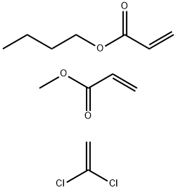 二氯乙烯与丙烯酸丁酯和丙烯酸甲酯的聚合物,25988-90-3,结构式