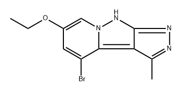 4-Bromo-6-ethoxy-3-methyl-9H-pyrazolo[3',4':3,4]pyrazolo[1,5-a]pyridine Struktur