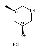 (3S,5R)-5-甲基哌啶-3-醇盐酸盐, 2599854-21-2, 结构式