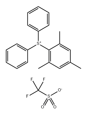 二苯基2,4,6-三甲基苯基锍三氟甲磺酸盐,260061-58-3,结构式