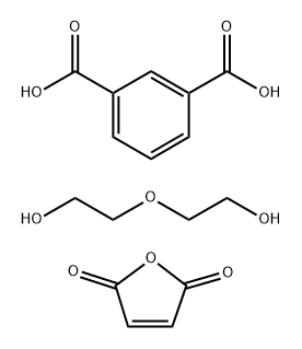 1,3-Benzenedicarboxylic acid, polymer with 2,5-furandione and 2,2'-oxybis[ethanol] Structure