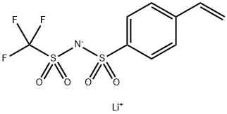 Styrene sulfonyl (trifluoromethosulfonyl) imide lithium（LiSTFSI） Structure