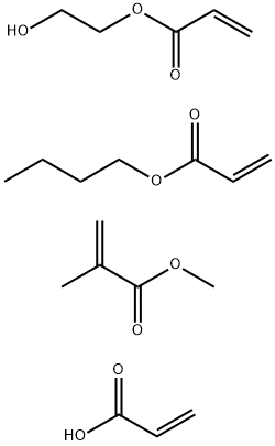 2-Propenoic acid, 2-methyl-, methyl ester, polymer with butyl 2-propenoate, 2-hydroxyethyl 2-propenoate and 2-propenoic acid Structure