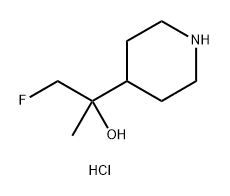 1-氟-2-(哌啶-4-基)丙烷-2-醇盐酸盐, 2608050-11-7, 结构式