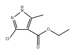 3-氯-5-甲基-1H-吡唑-4-羧酸乙酯, 2608610-18-8, 结构式