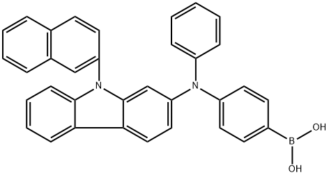 (4-((9-(NAPHTHALEN-2-YL)-9H-CARBAZOL-2-YL)(PHENYL)AMINO)PHENYL)BORONIC ACID,2609770-26-3,结构式
