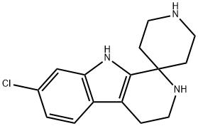 7'-Chloro-2',3',4',9'-tetrahydrospiro[piperidine-4,1'-pyrido[3,4-b]indole 化学構造式