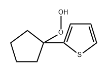 2-(1-Hydroperoxycyclopentyl)thiophene Structure